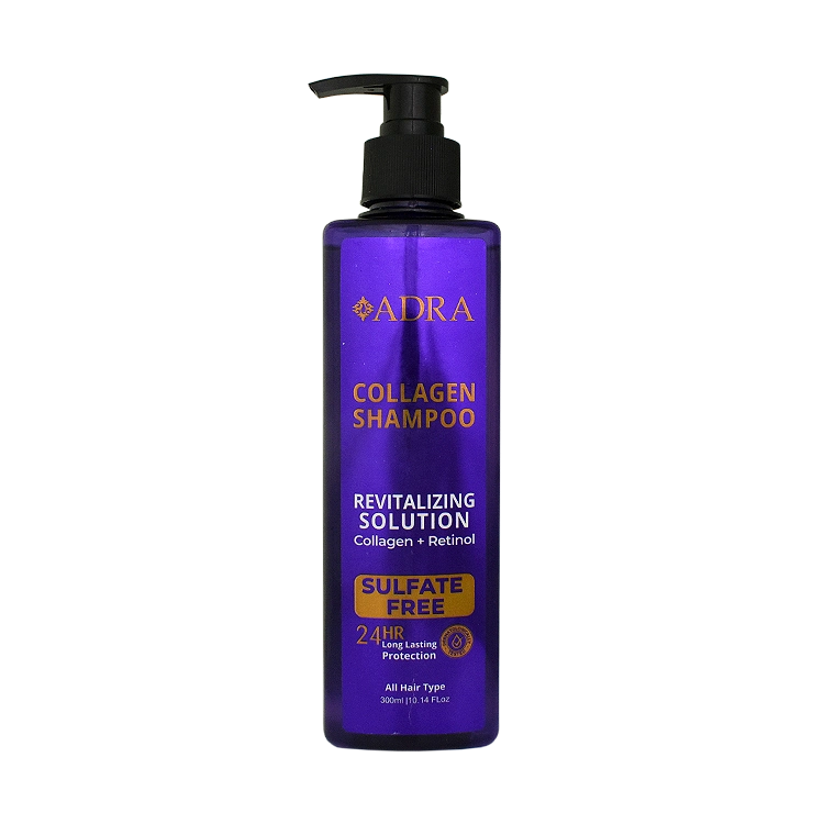 شامپو احیا کننده کلاژن و رتینول فاقد سولفات آدرا حجم 300 میلی لیتر