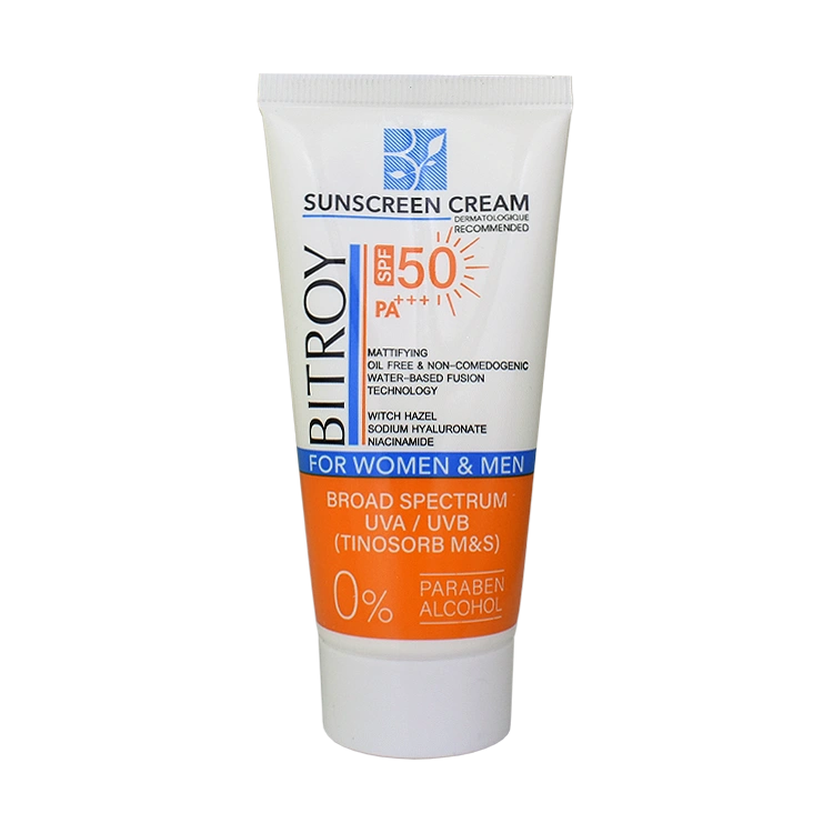 کرم ضد آفتاب بی رنگ پوست های مختلط و چرب بیتروی SPF50 حجم 50 میلی لیتر