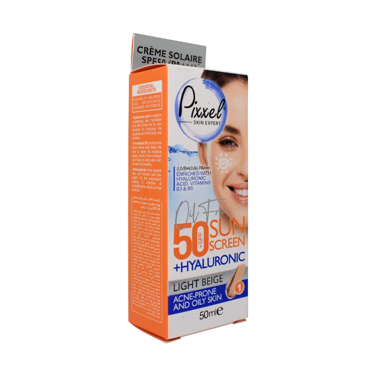 قیمت کرم ضد آفتاب بژ روشن پوست های چرب و جوش دار پیکسل SPF50 حجم 50 میلی لیتر