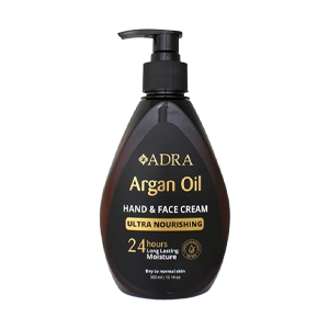 کرم مرطوب کننده و مغذی پمپی روغن آرگان آدرا حجم 300 میلی لیتر
