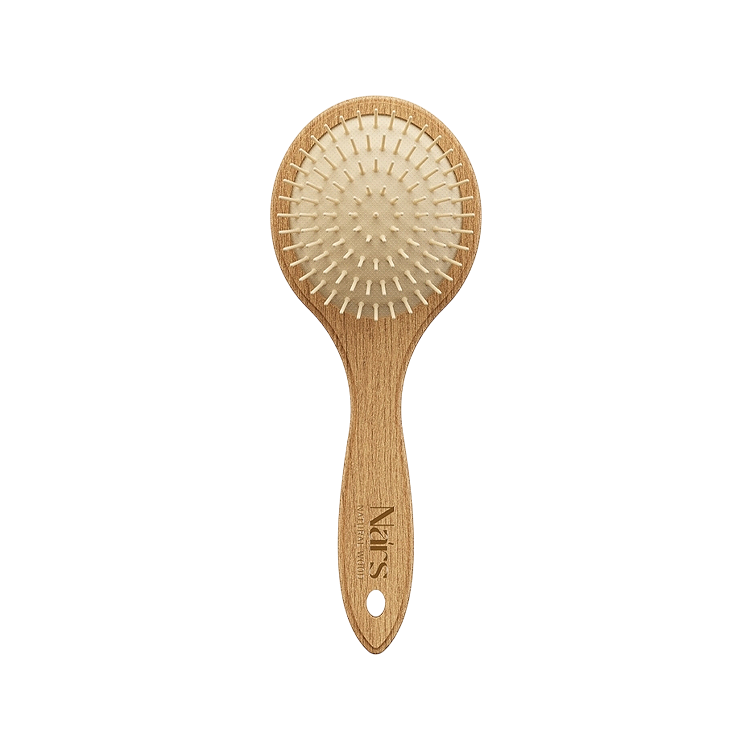 برس مو چوبی بامبو گرد نارس