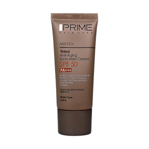 کرم ضد آفتاب جوان کننده رنگی بژ انواع پوست پرایم SPF50 حجم 40 میلی لیتر