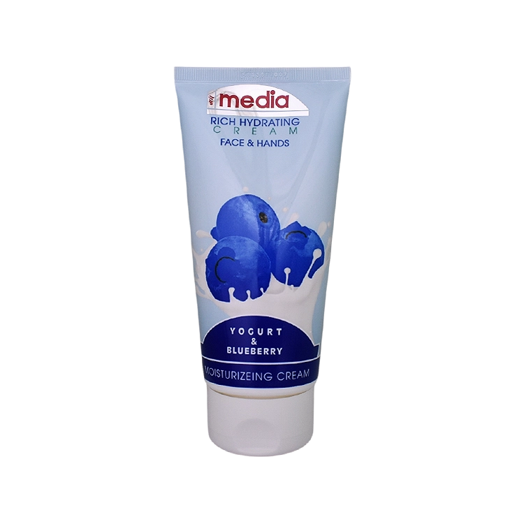 کرم مرطوب کننده دست و صورت ماست و بلوبری مدیا حجم 200 میلی لیتر