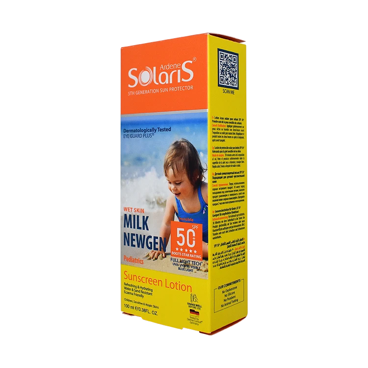 قیمت لوسیون ضد آفتاب کودک میلک نیوژن آردن سولاریس SPF50 حجم 100 میلی لیتر