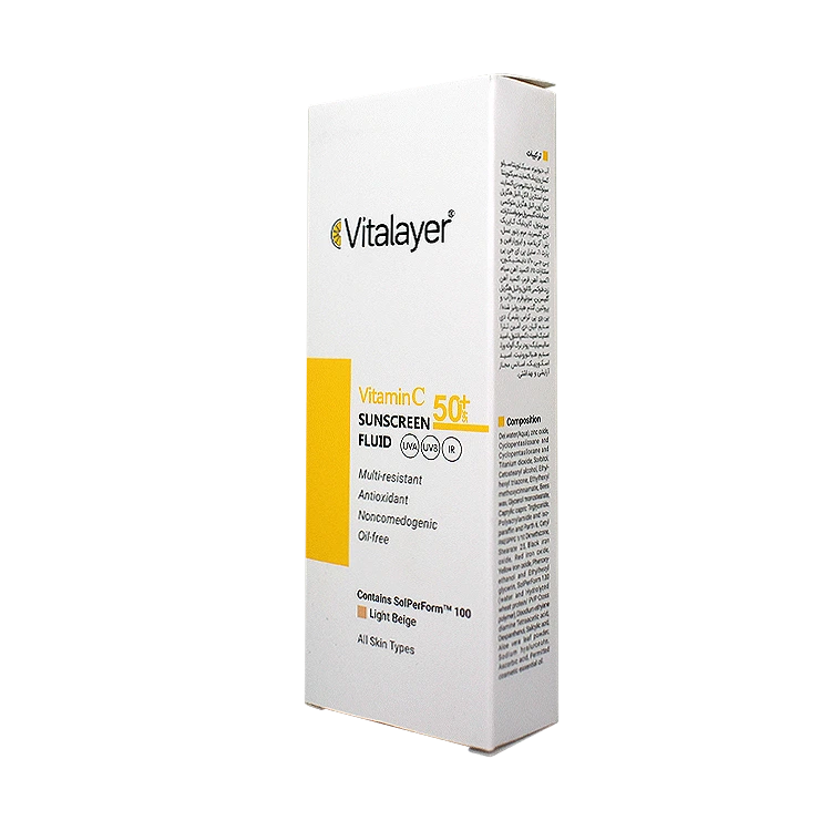 قیمت فلویید ضد آفتاب ویتامین سی بژ روشن ویتالیر SPF50 حجم 50 میلی لیتر