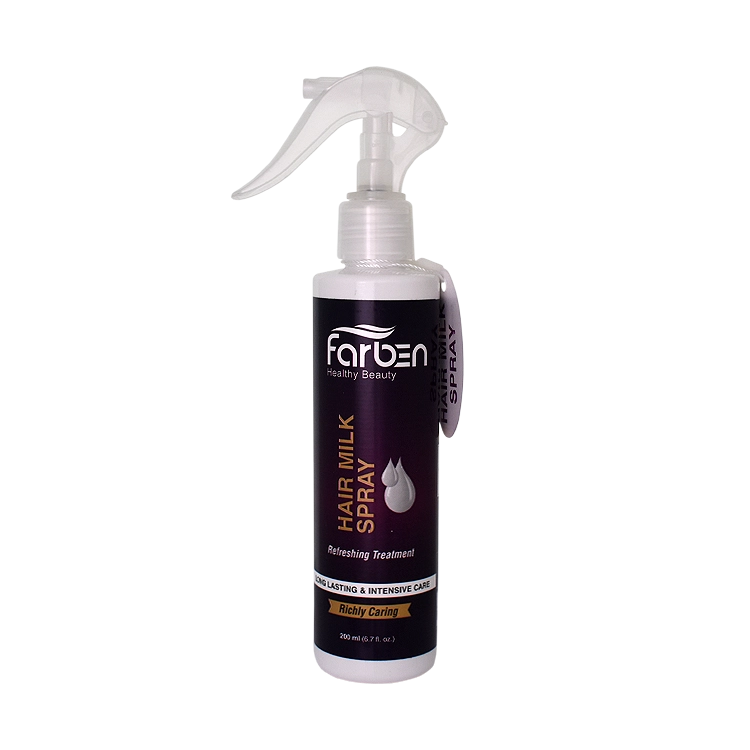 اسپری شیر مو مغذی کننده و آبرسان فاربن حجم 200 میلی لیتر