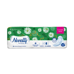 نوار بهداشتی بالدار پنبه ای ناولتی مدل Classic سایز خیلی بزرگ بسته 8 عددی