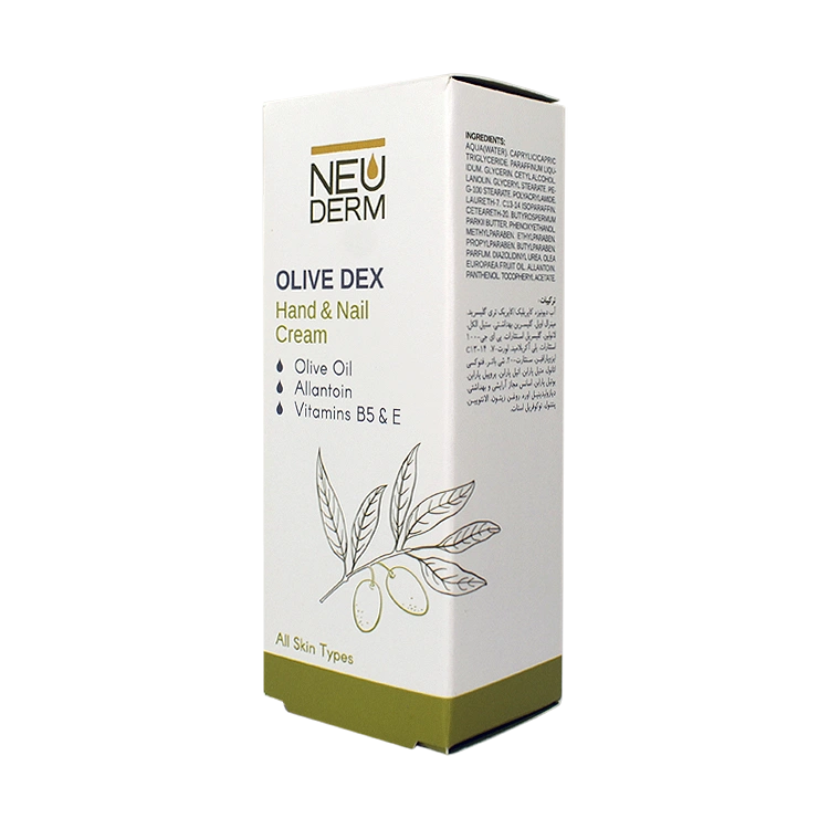 قیمت کرم دست و ناخن تیوپی روغن زیتون نئودرم حجم 50 میلی لیتر