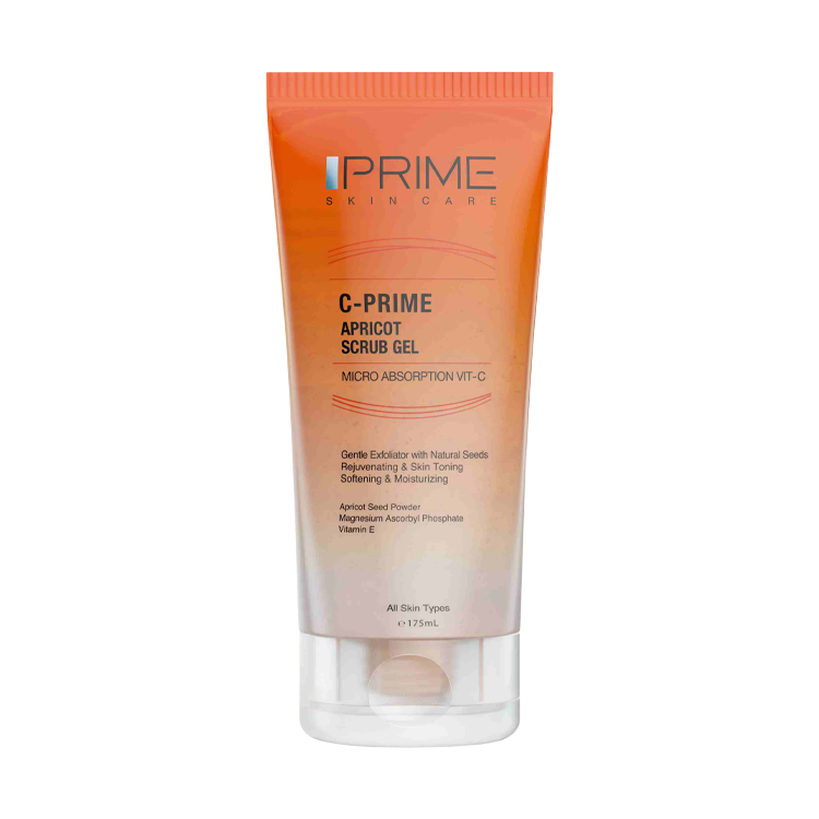 ژل اسکراب پاک کننده زردآلو و ویتامین سی پرایم حجم 175 میلی لیتر