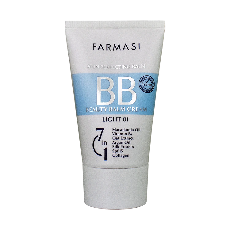 بی بی کرم 7 کاره رنگ روشن فارماسی شماره 01 حجم 50 میلی لیتر