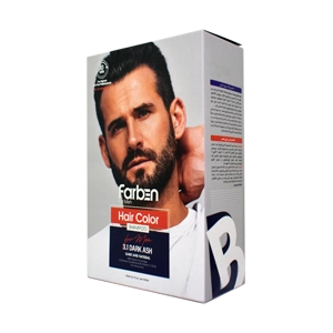 شامپو رنگ مو آقایان خاکستری تیره فاربن شماره 3.1