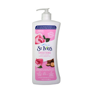 لوسیون بدن گل رز و روغن آرگان سینت ایوز مدل Smoothing حجم 621 میلی لیتر