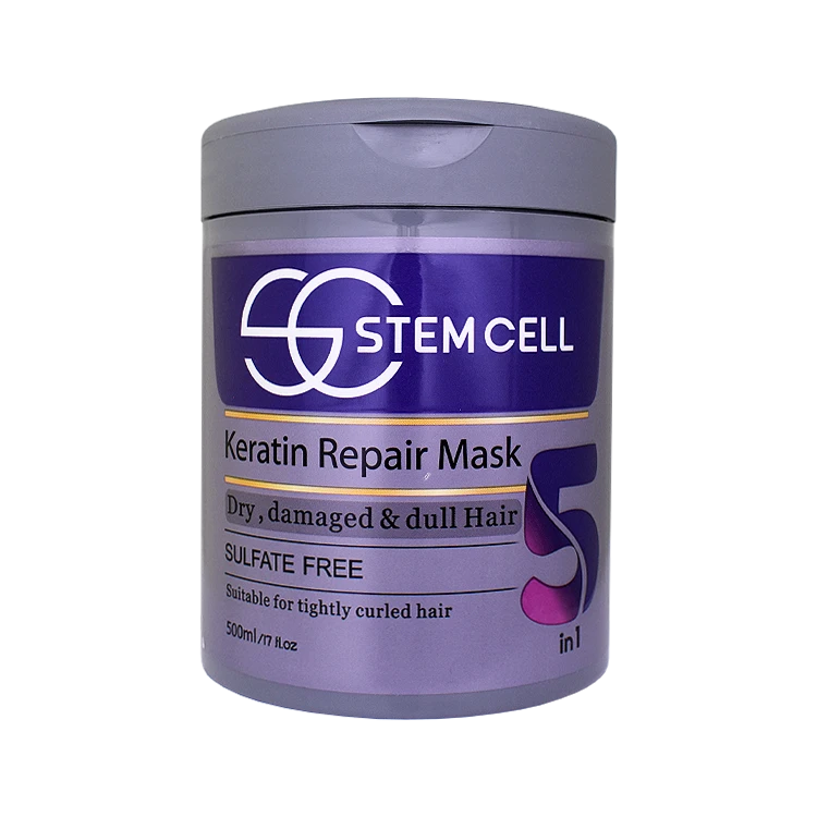 ماسک مو پنج کاره فاقد سولفات موهای خشک و آسیب دیده استم سل حجم 500 میلی لیتر