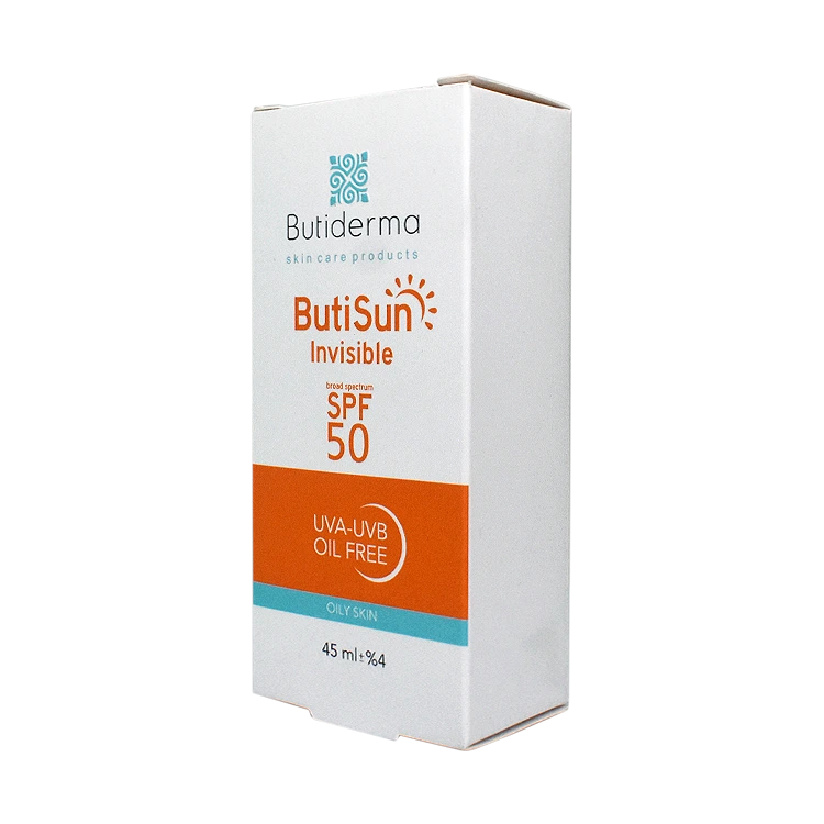 قیمت کرم ضد آفتاب بی رنگ پوست های چرب بیوتی درما SPF50 حجم 45 میلی لیتر