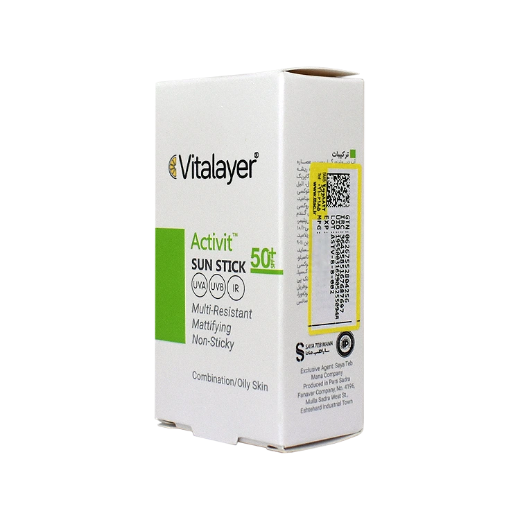 خرید ضد آفتاب استیکی بی رنگ پوست های مختلط و چرب اکتی ویت ویتالیر SPF50 وزن 15 گرم