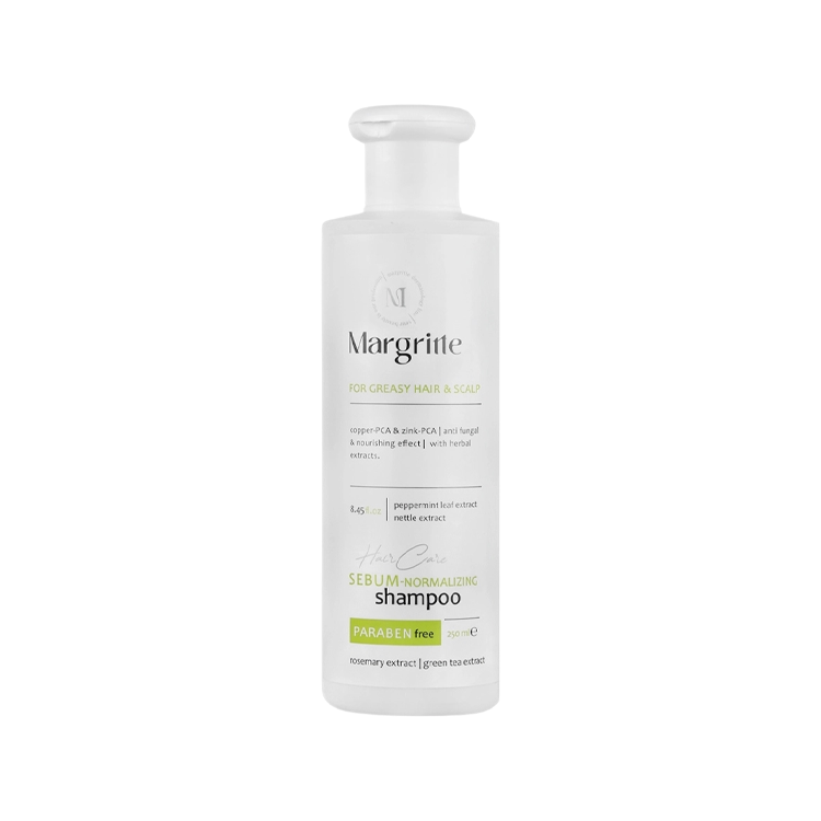 شامپو متعادل کننده چربی مو و پوست کف سر مارگریت حجم 250 میلی لیتر