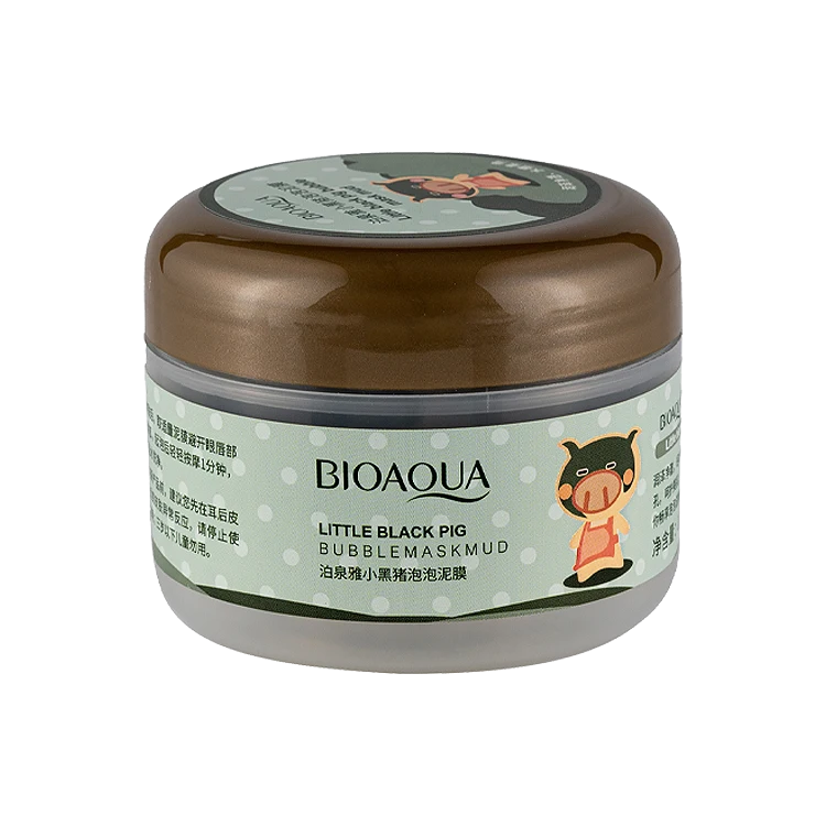 ماسک صورت حبابی زغال فعال و خاک رس بیوآکوا حجم 100 میلی لیتر