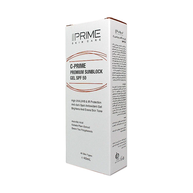 قیمت ژل ضد آفتاب بی رنگ ویتامین سی پرایم SPF50 حجم 40 میلی لیتر