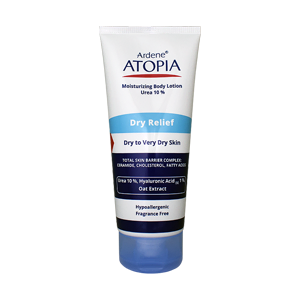 لوسیون مرطوب کننده قوی بدن اوره 10 درصد پوست های خشک و خیلی خشک درای ریلیف آردن آتوپیا وزن 200 گرم