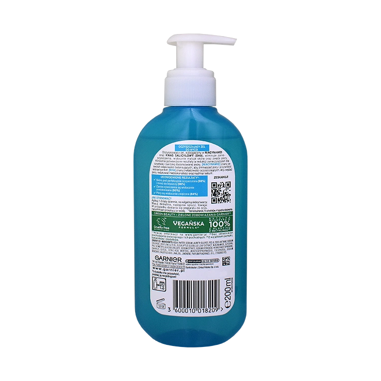 خرید ژل شستشوی پوست چرب و جوشدار پیور اکتیو گارنیه حجم 200 میلی لیتر