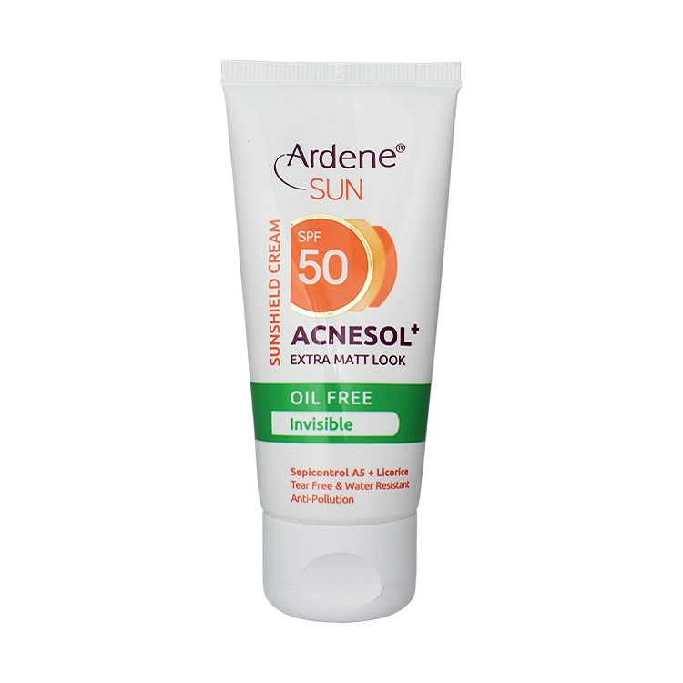 کرم ضد آفتاب فاقد چربی بی رنگ آکنه سول پلاس آردن سان SPF50 حجم 50 میلی لیتر