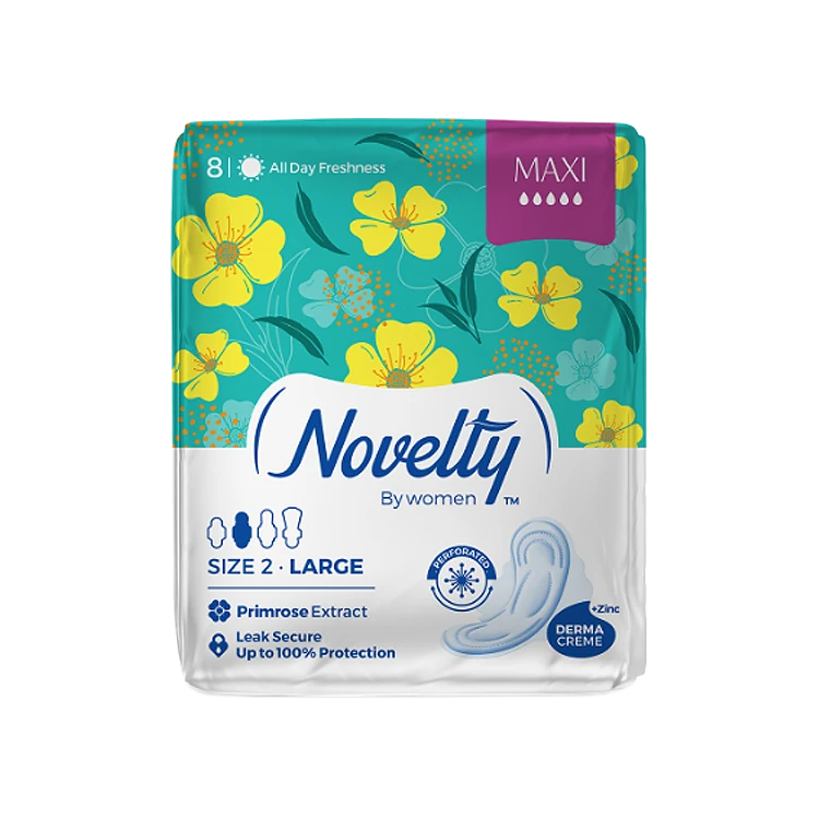 نوار بهداشتی بالدار مشبک ناولتی مدل Maxi سایز بزرگ بسته 8 عددی