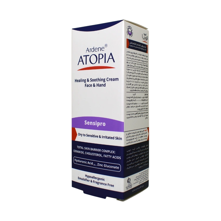 قیمت کرم مرطوب کننده و التیام بخش دست و صورت پوست های خشک و حساس سنسی پرو آردن آتوپیا وزن 50 گرم