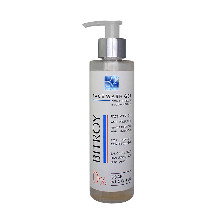 ژل شستشوی صورت سالیسیلیک اسید 2 درصد و هیالورونیک اسید بیتروی حجم 200 میلی لیتر