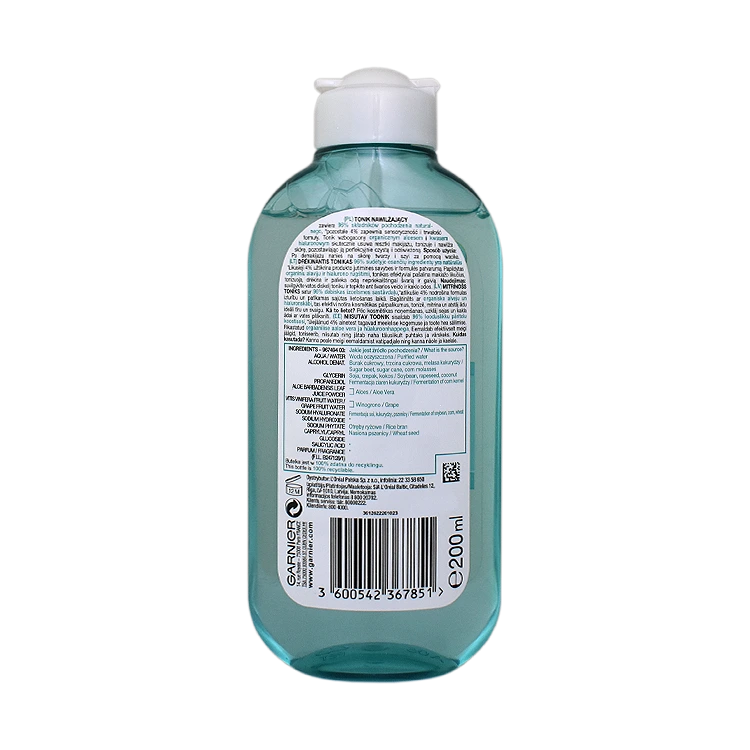 خرید تونر هیالورونیک اسید و آلوئه ورا گارنیه حجم 200 میلی لیتر