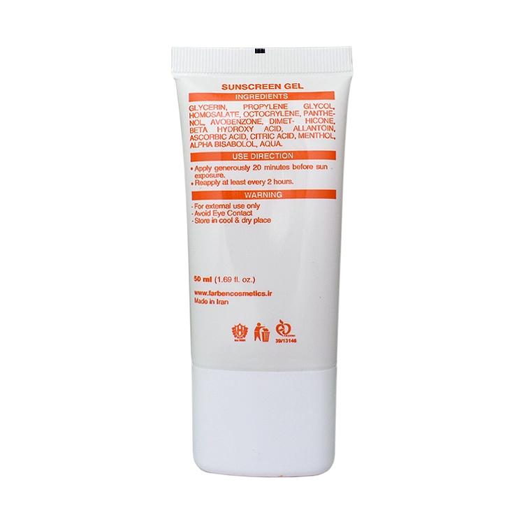خرید ژل ضد آفتاب بی رنگ انواع پوست فاربن SPF46 حجم 50 میلی لیتر