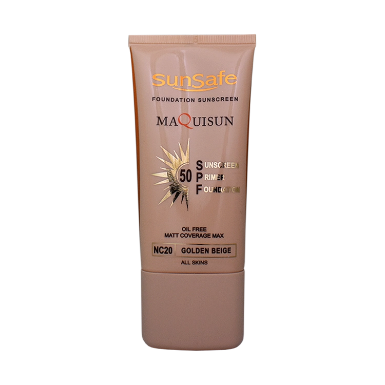 کرم ضد آفتاب بژ طلایی انواع پوست مکی سان سان سیف SPF50 شماره NC20 حجم 40 میلی لیتر