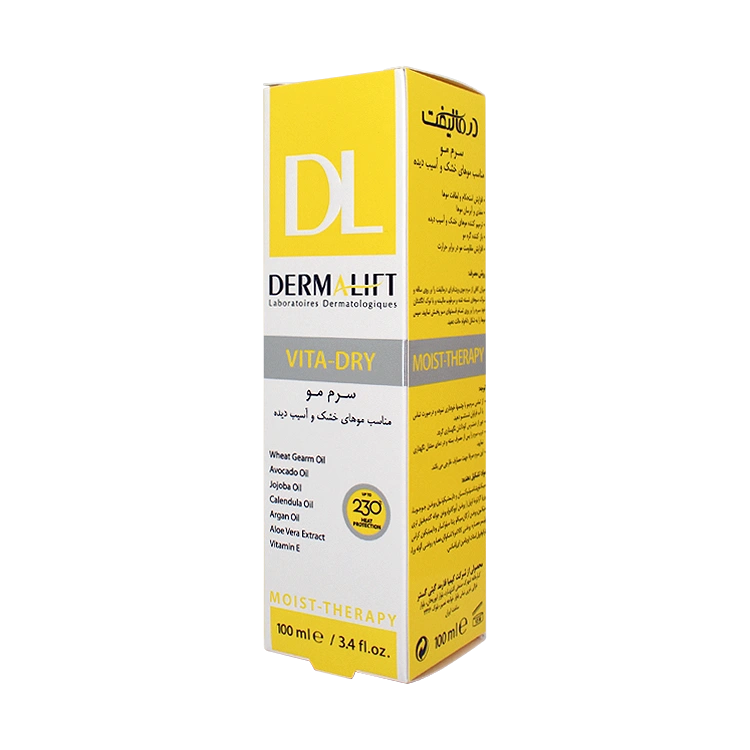 قیمت سرم موهای خشک و آسیب دیده ویتا درای درمالیفت حجم 100 میلی لیتر