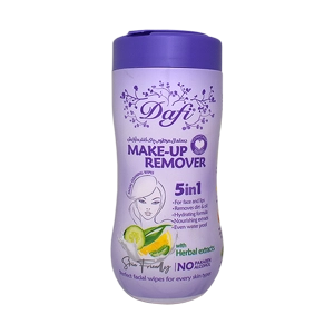 دستمال مرطوب پاک کننده آرایش پنج کاره دافی بسته 70 عددی