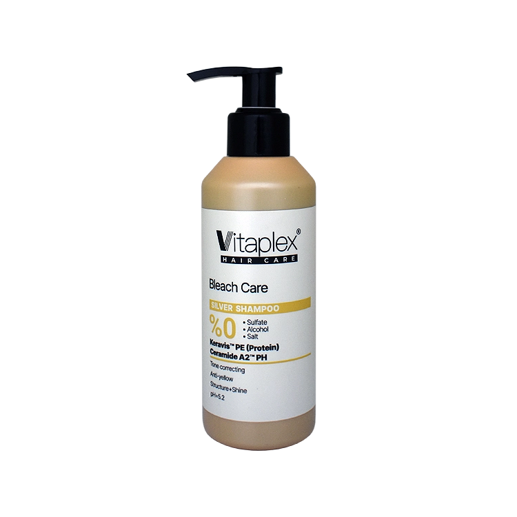 شامپو ضد زردی فاقد سولفات موهای دکلره شده ویتاپلکس حجم 200 میلی لیتر