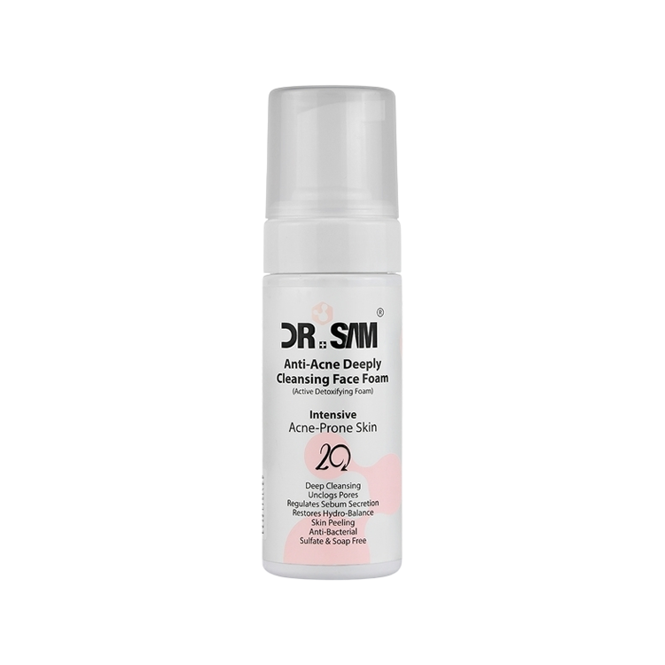 فوم شستشوی عمقی صورت پوست های جوش دار دکتر سام حجم 150 میلی لیتر