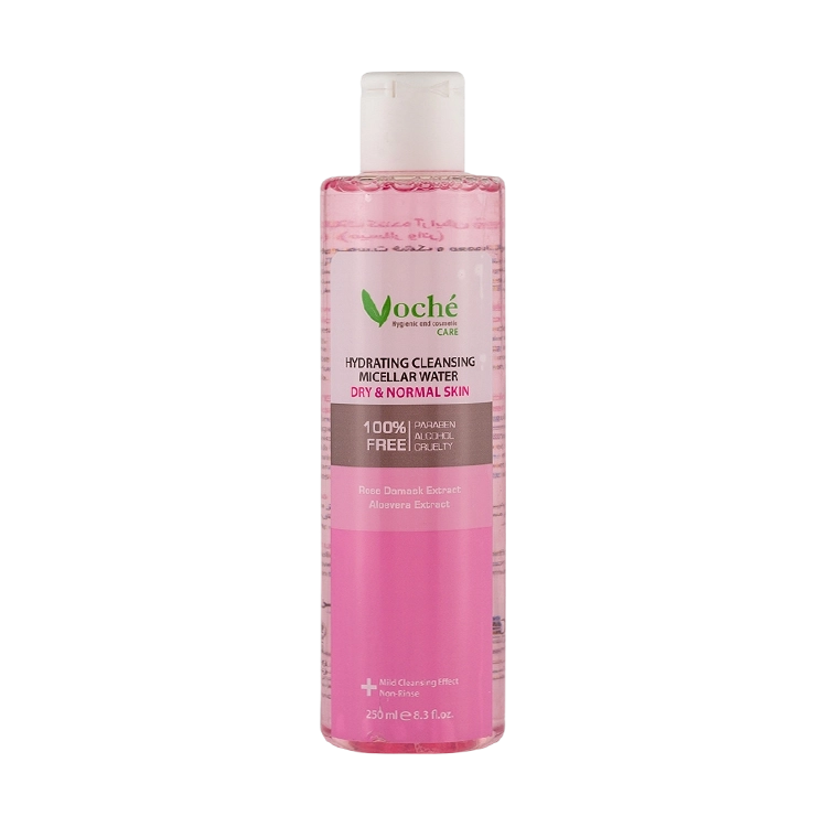 میسلار واتر پوست های خشک و معمولی وچه حجم 250 میلی لیتر