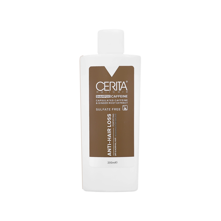 شامپو فاقد سولفات تقویت کننده و ضد ریزش کافئین سریتا حجم 200 میلی لیتر