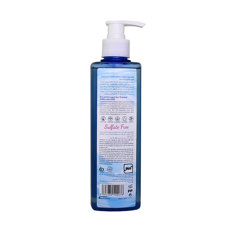 خرید شامپو سر هیالورونیک اسید فاقد سولفات آدرا حجم 270 میلی لیتر