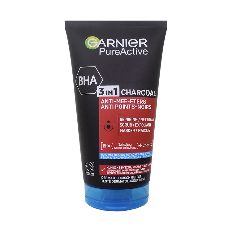 ماسک اسکراب زغال جوش سر سیاه گارنیه حجم 150 میلی لیتر