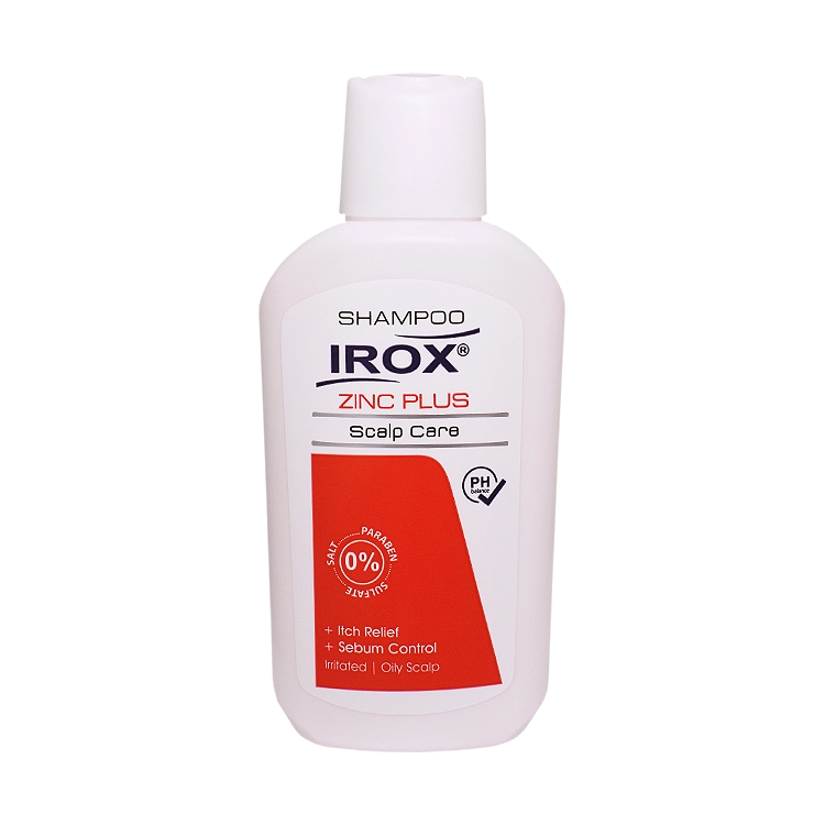 شامپو فاقد سولفات ضد شوره و خارش زینک پلاس ایروکس حجم 200 میلی لیتر