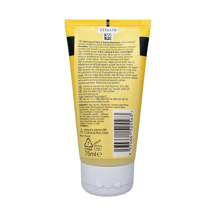 خرید کرم مرطوب کننده زردچوبه نوتروژینا مدل Clear & Soothe حجم 75 میلی لیتر