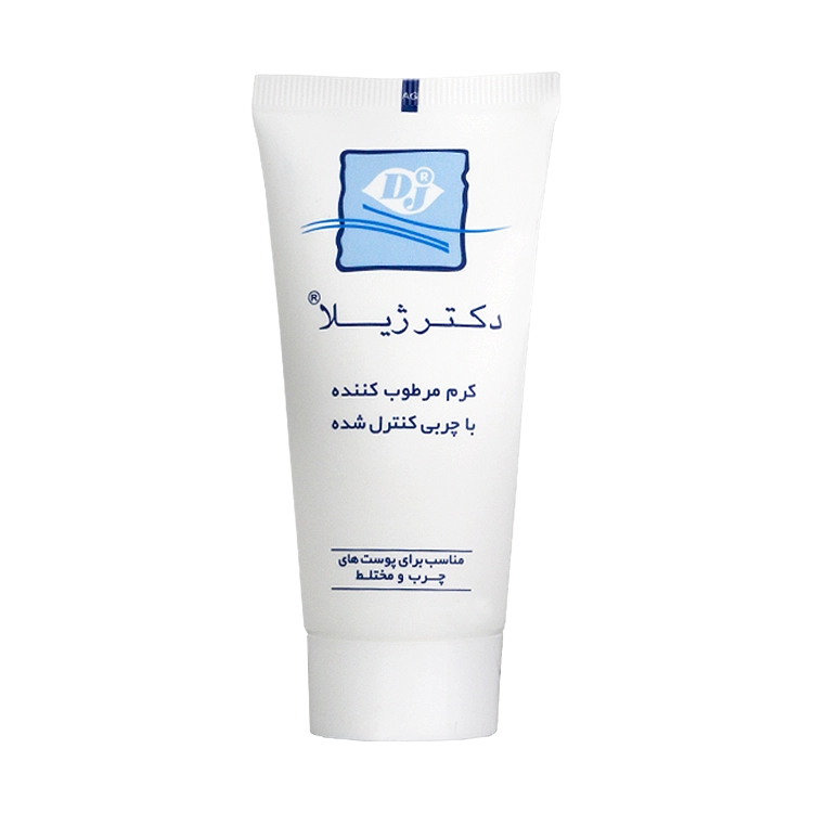 کرم مرطوب کننده فاقد چربی بی رنگ دکتر ژیلا حجم 60 میلی لیتر