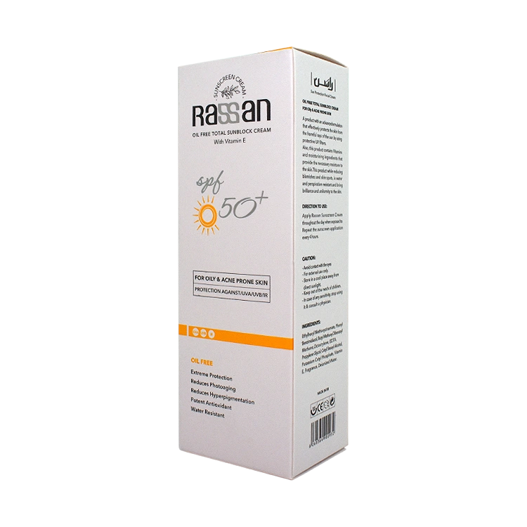 قیمت کرم ضد آفتاب بی رنگ پوست های چرب و جوشدار راسن SPF50 حجم 40 میلی لیتر
