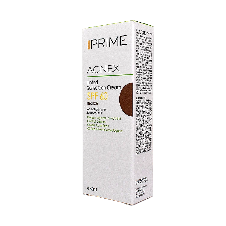 قیمت کرم ضد آفتاب رنگی برنز پوست چرب پرایم SPF60 حجم 40 میلی لیتر