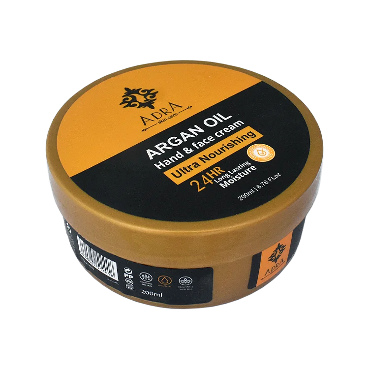 کرم مرطوب کننده و مغذی کاسه ای روغن آرگان آدرا حجم 200 میلی لیتر