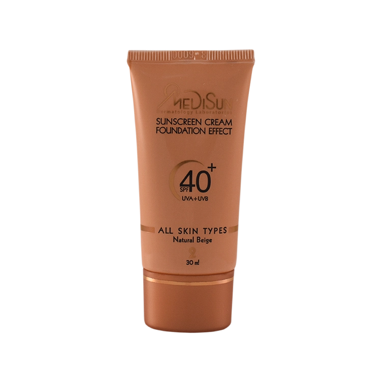 کرم ضد آفتاب بژ طبیعی انواع پوست مدیسان SPF40 حجم 30 میلی لیتر