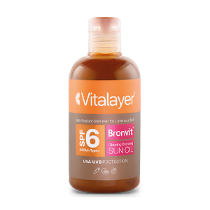 روغن آفتاب برنزه کننده اکلیل دار برن ویت ویتالیر SPF6 حجم 250 میلی لیتر