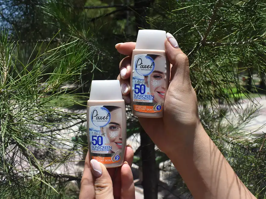 نقد و بررسی کرم ضد آفتاب بژ طبیعی پوست های خشک و حساس پیکسل SPF50 حجم 50 میلی لیتر