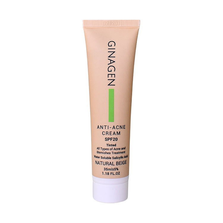 کرم ضد جوش رنگی بژ طبیعی ژیناژن SPF20 حجم 35 میلی لیتر