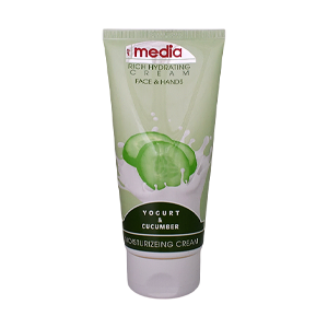 کرم مرطوب کننده دست و صورت ماست و خیار مدیا حجم 200 میلی لیتر